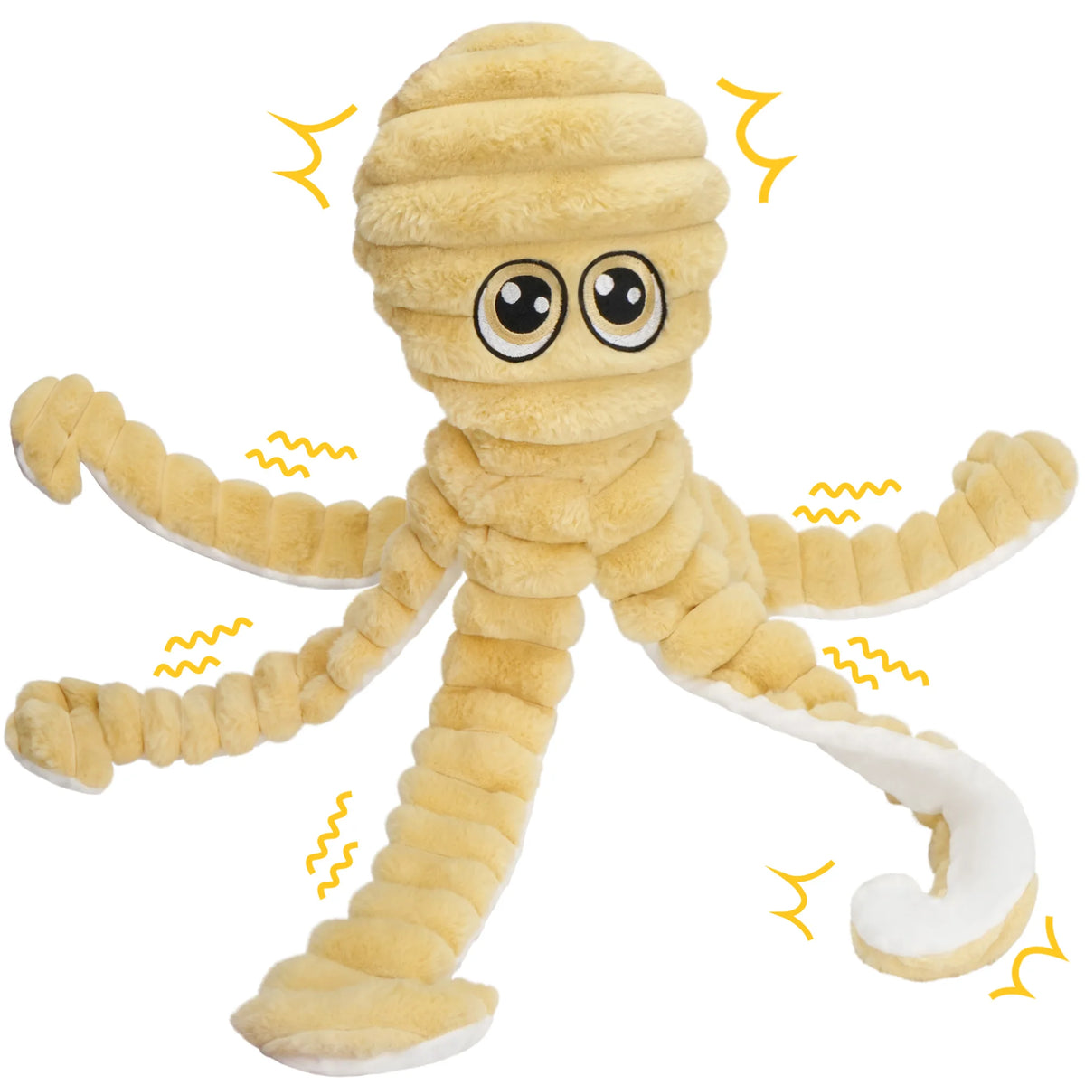 Octopus Squeaky Plush Dog Toy Interactive Dental Chew Fun