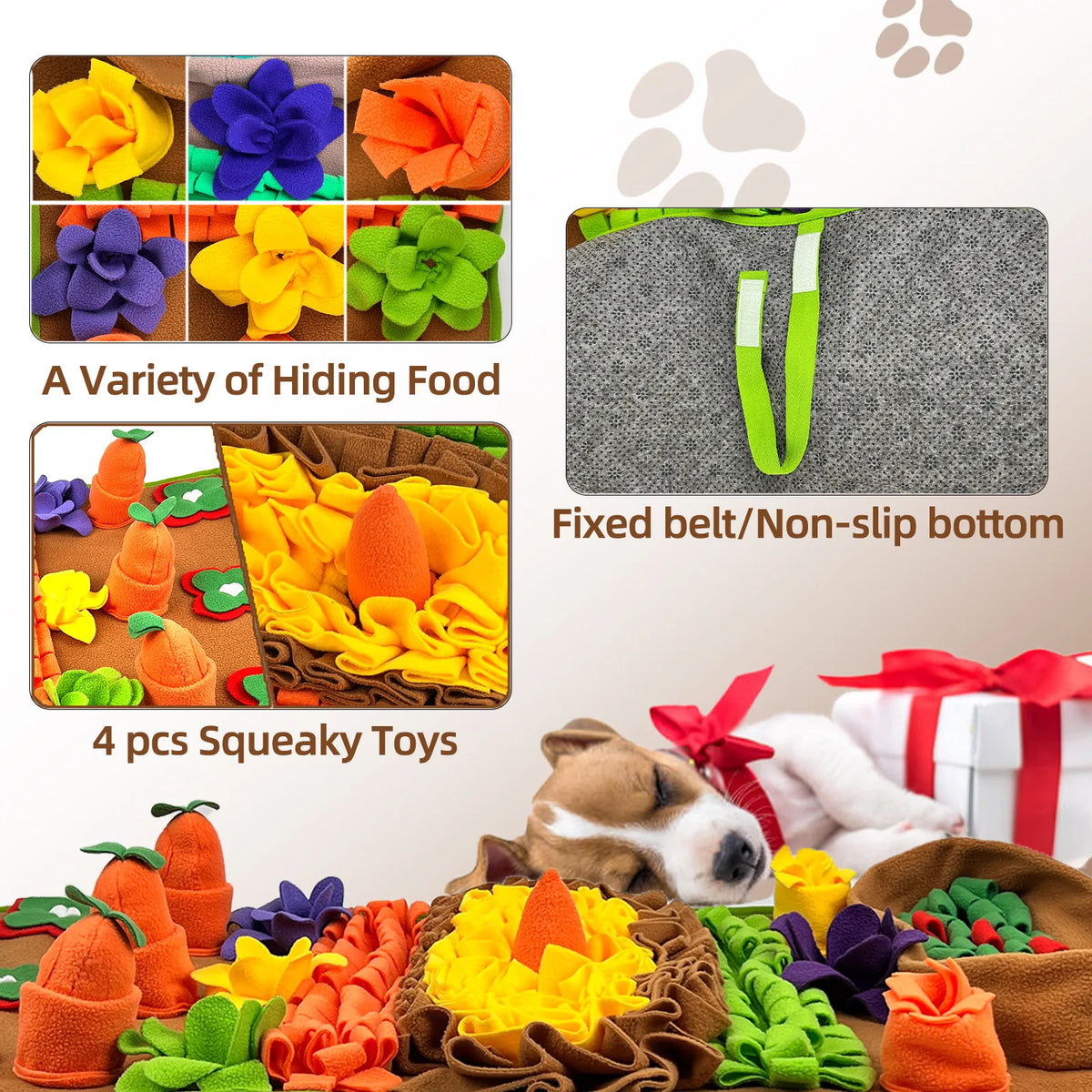 Interactive Dog Sniffing Pad For Slow Feeding And Training