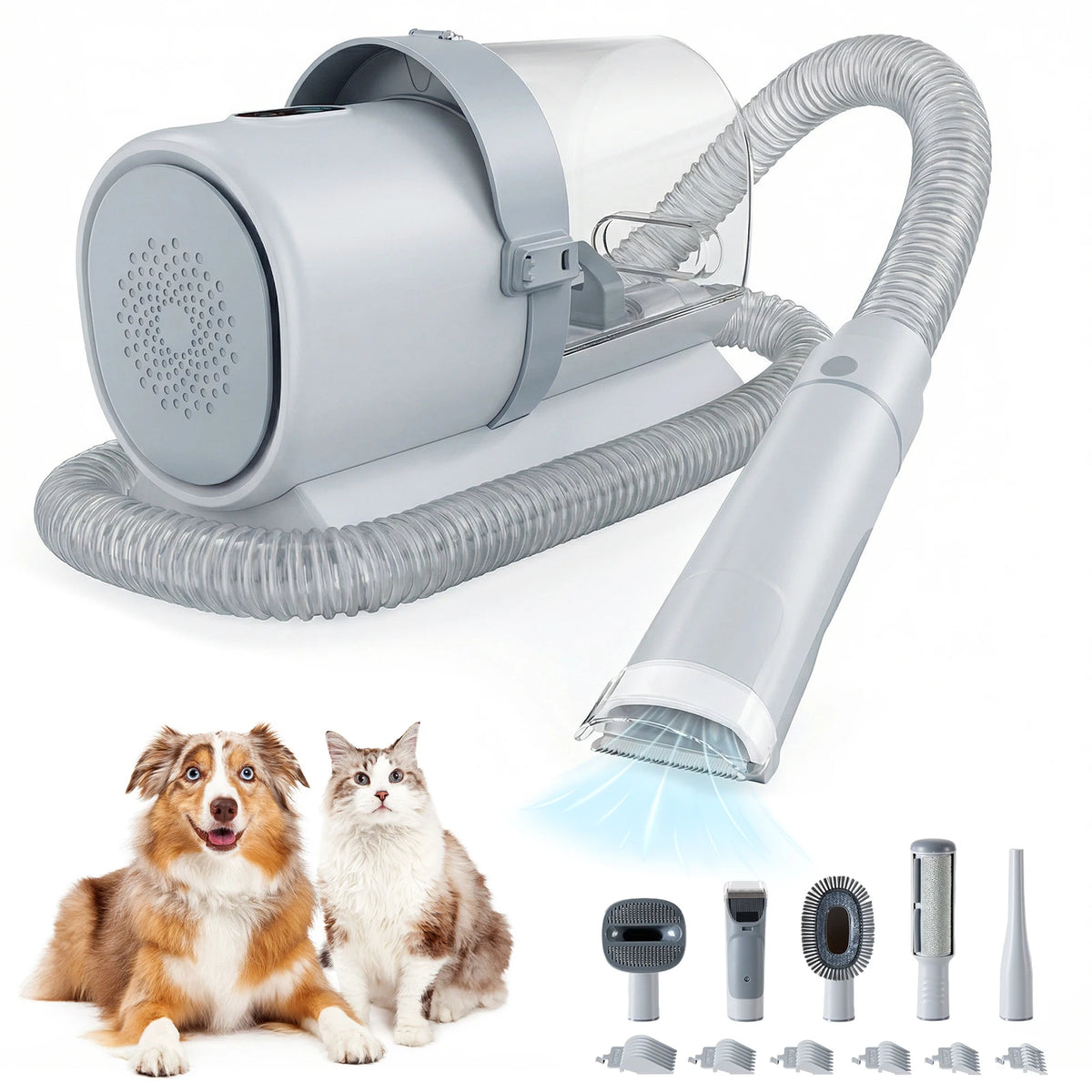 Professional Pet Grooming Vacuum Kit With Low Noise Clippers