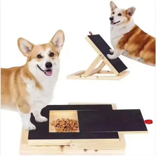 Durable Wooden Dog Nail Scratch Board With Treat Drawer
