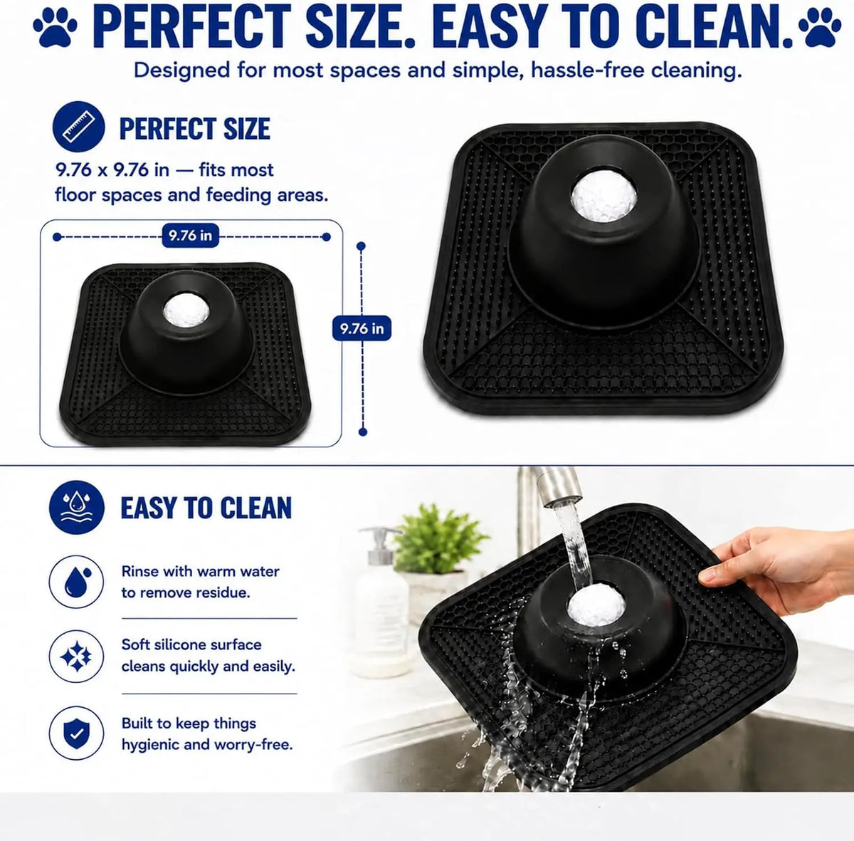 Interactive Slow Feeder Lick Bowl With Rolling Ball Design