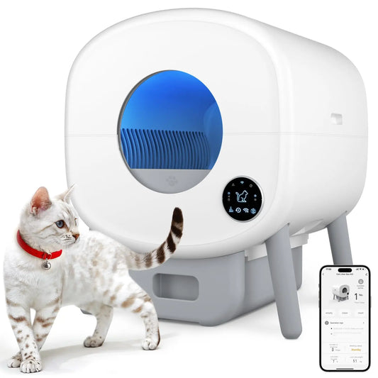 Smart Automatic Self Cleaning Cat Litter Box With App Control
