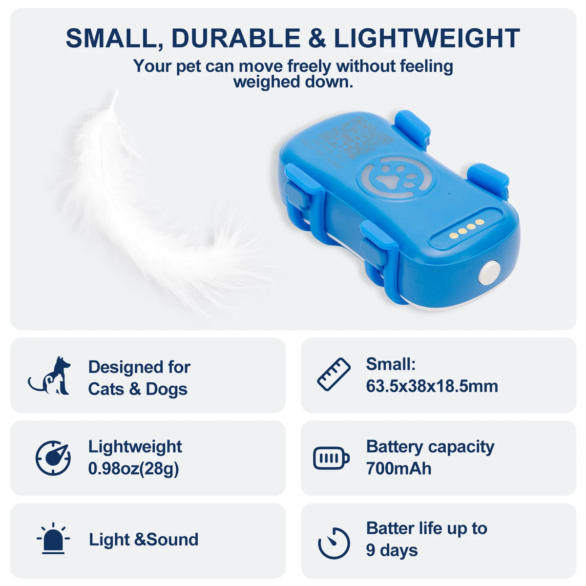 Smart 4G Real Time Pet GPS Tracker With Waterproof Alarm