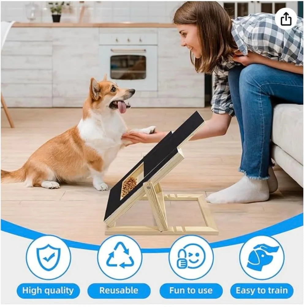 Durable Wooden Dog Nail Scratch Board With Treat Drawer