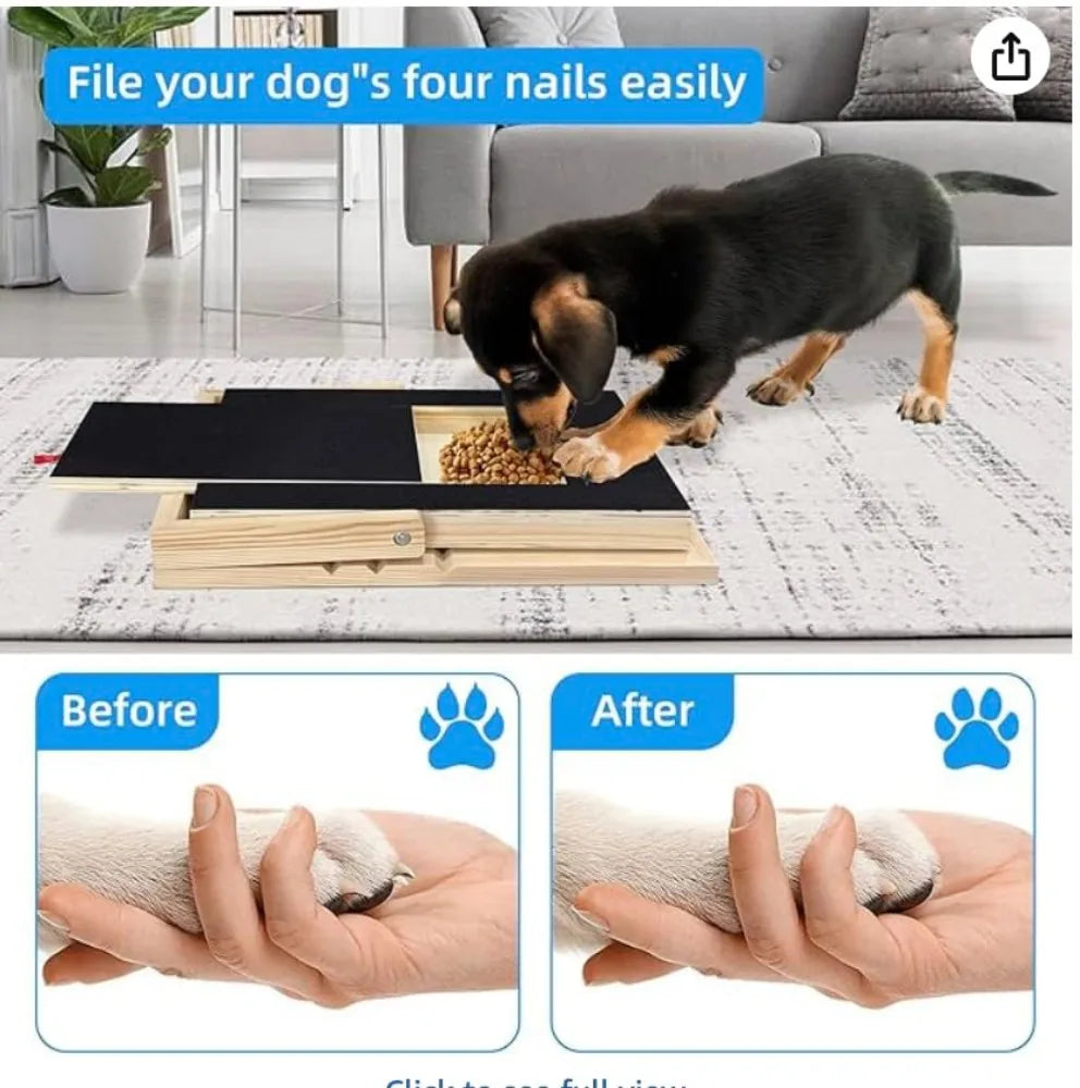 Durable Wooden Dog Nail Scratch Board With Treat Drawer