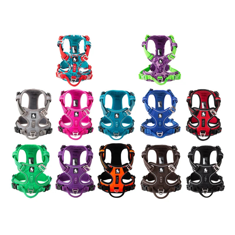 Truelove Reflective Nylon Dog Harness No Pull Adjustable Vest Walking
