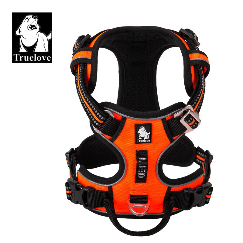 Truelove Reflective Nylon Dog Harness No Pull Adjustable Vest Walking