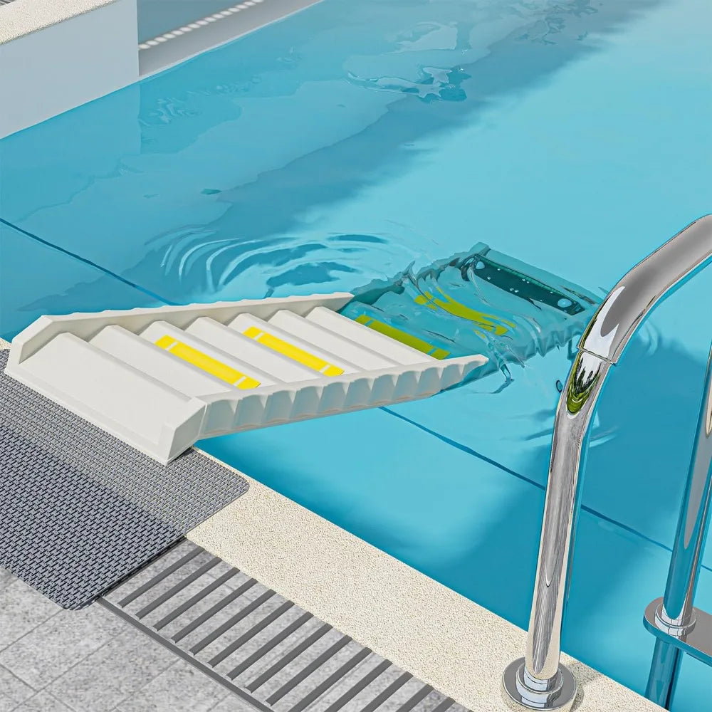 Foldable Dog Pool Ramp With Adjustable Legs For Safe Access