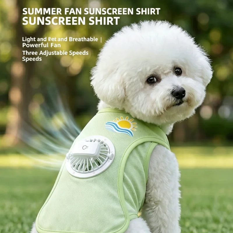 Detachable Usb Cooling Vest With Uv Protection For Dogs