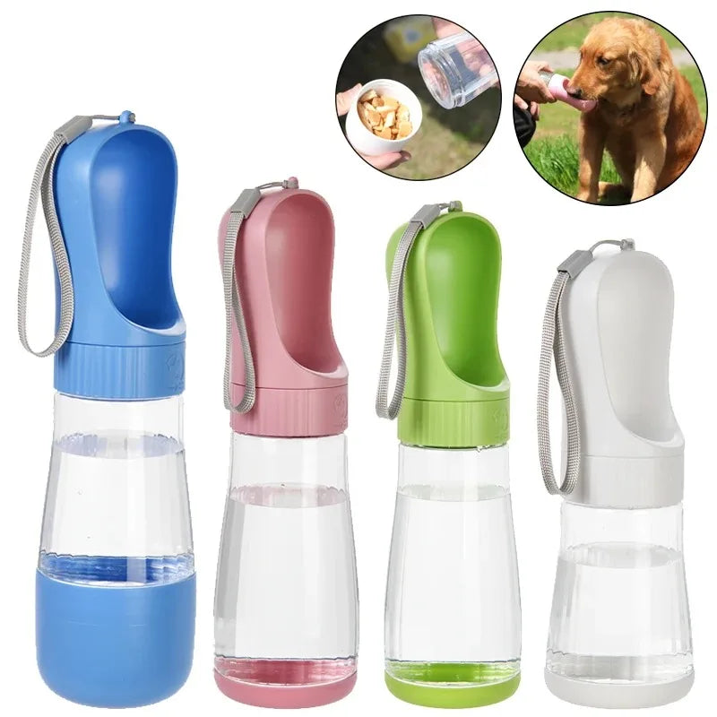 Portable Dog Water Bottle and Food Container Travel Dispenser Bowl