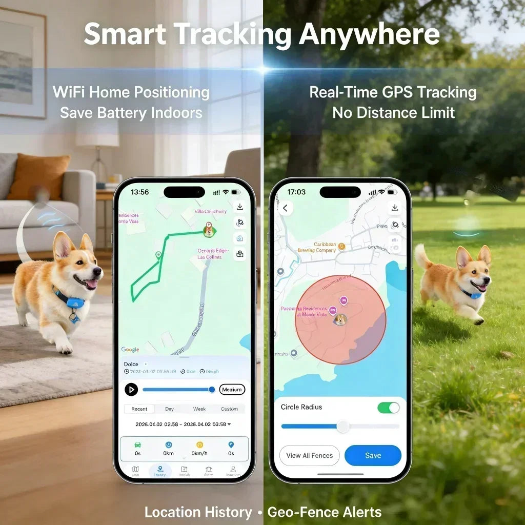 Wanwaytech GPS Pet Tracker With Real Time Tracking And Waterproof