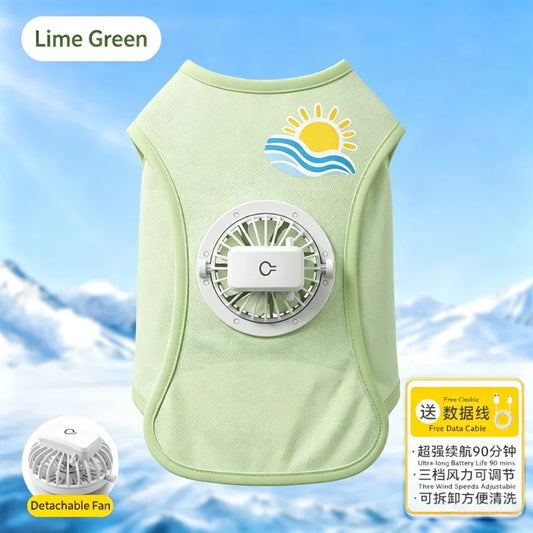 Detachable Usb Cooling Vest With Uv Protection For Dogs