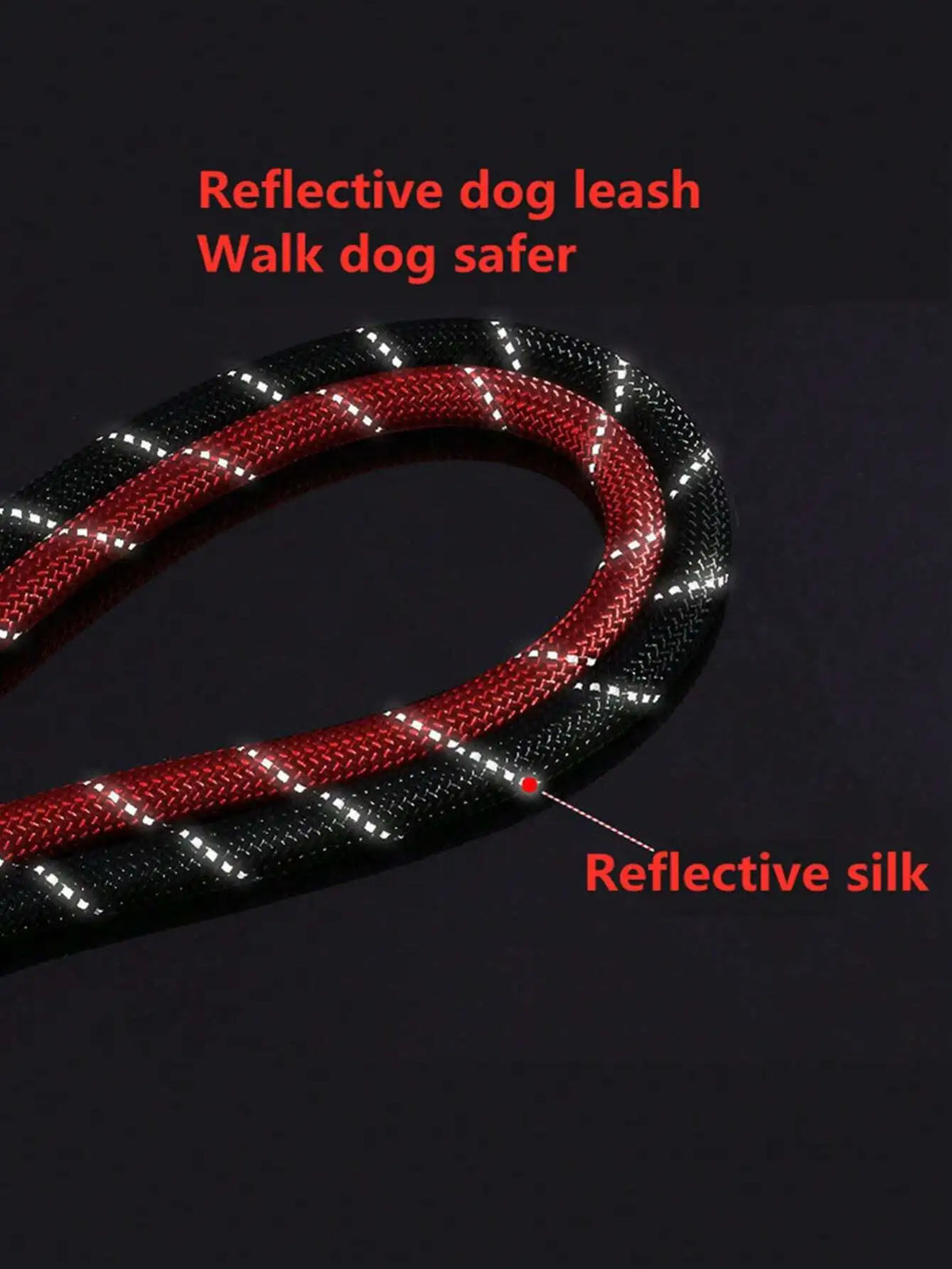 Reflective Nylon Dog Leash With Foam Handle For Secure Walking