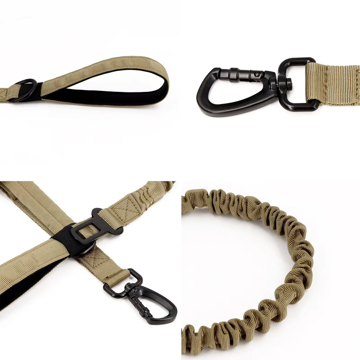 PetraVel Quick Release Double Handle Dog Leash Adjustable Nylon Rope