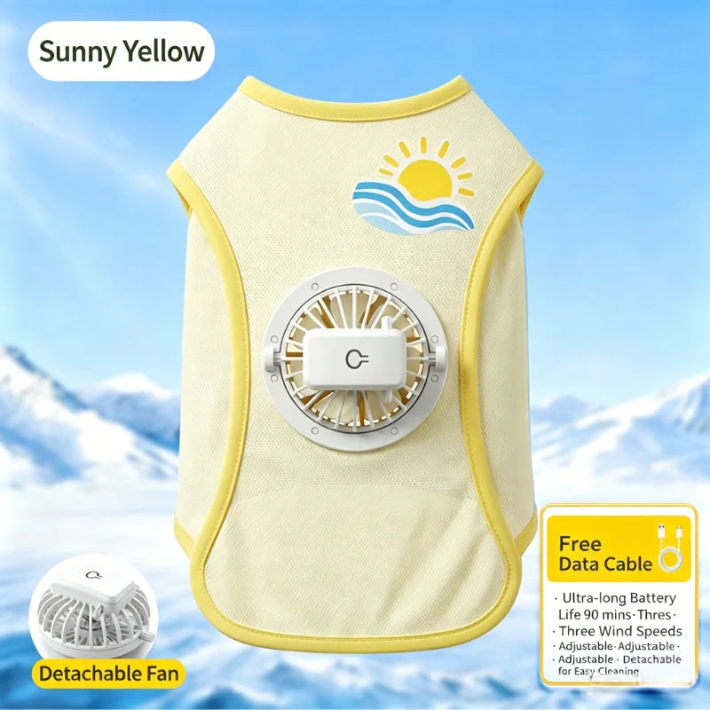 Detachable Usb Cooling Vest With Uv Protection For Dogs