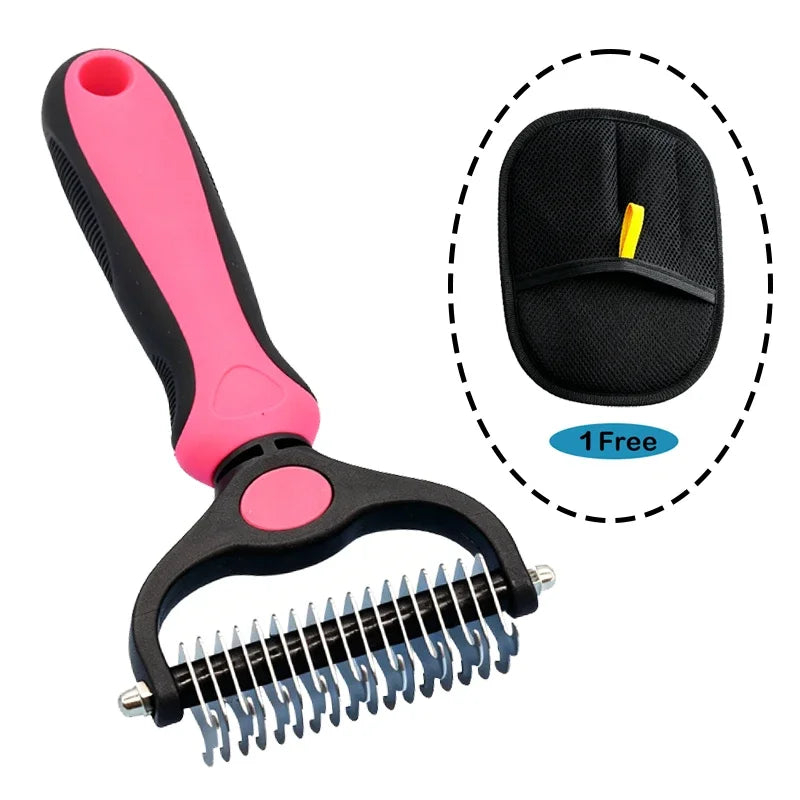 Two-Sided Pet Grooming Comb And Brush For Dogs And Cats