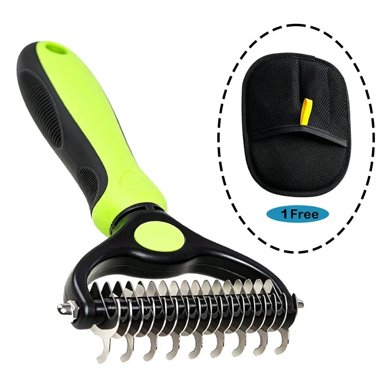 Two-Sided Pet Grooming Comb And Brush For Dogs And Cats