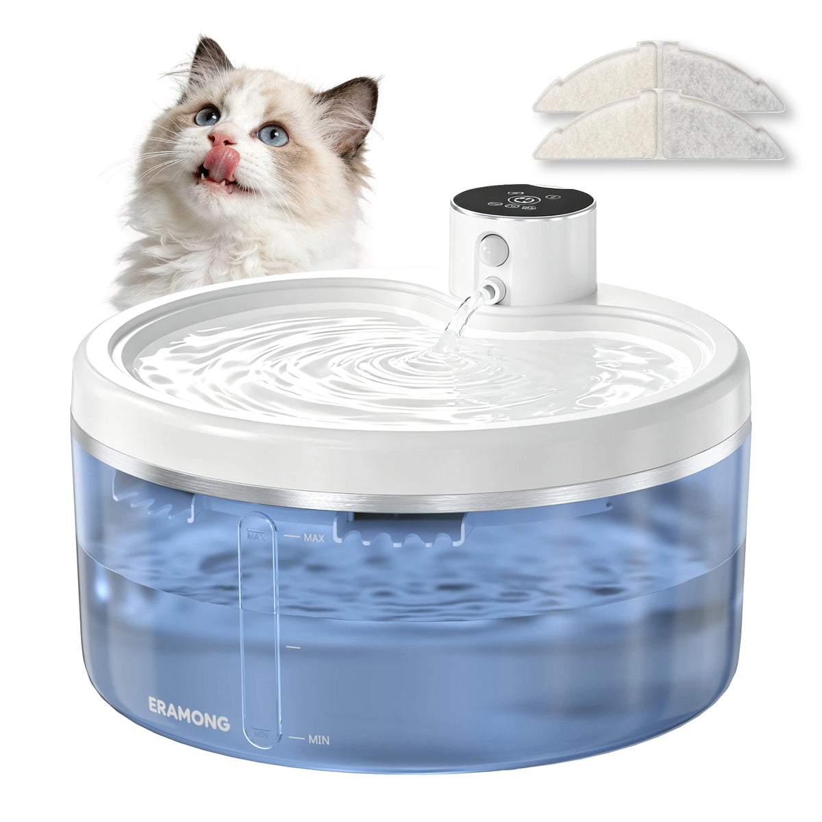 ERAMONG Wireless Intelligent Cat Water Fountain With Auto Sensor