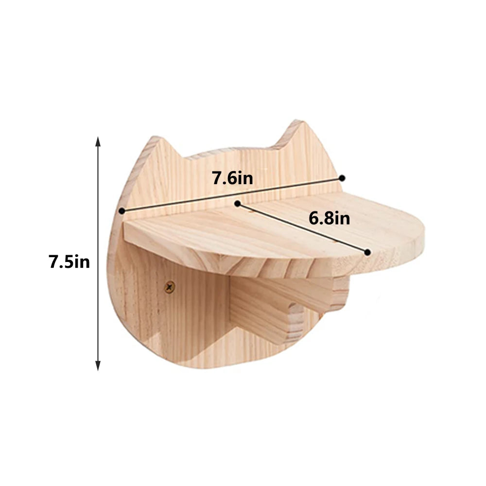 CWV Wall Mounted Cat Shelves Moon Hammock Star Perch Set