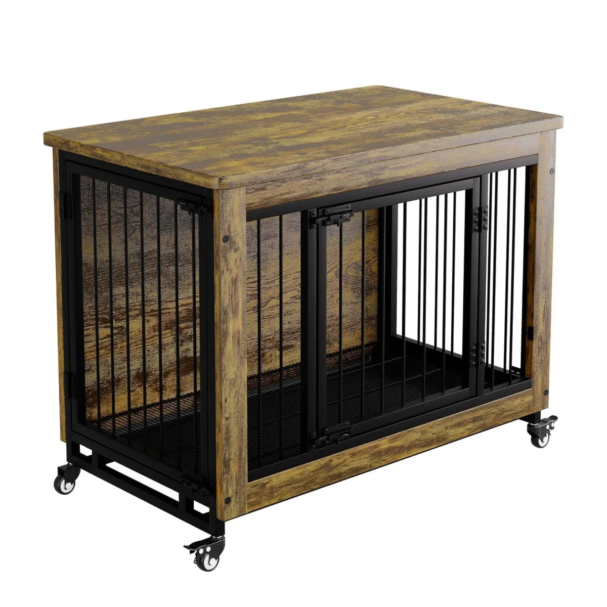 ANIXOL Wooden Dog Crate Furniture And Kennel Side Table