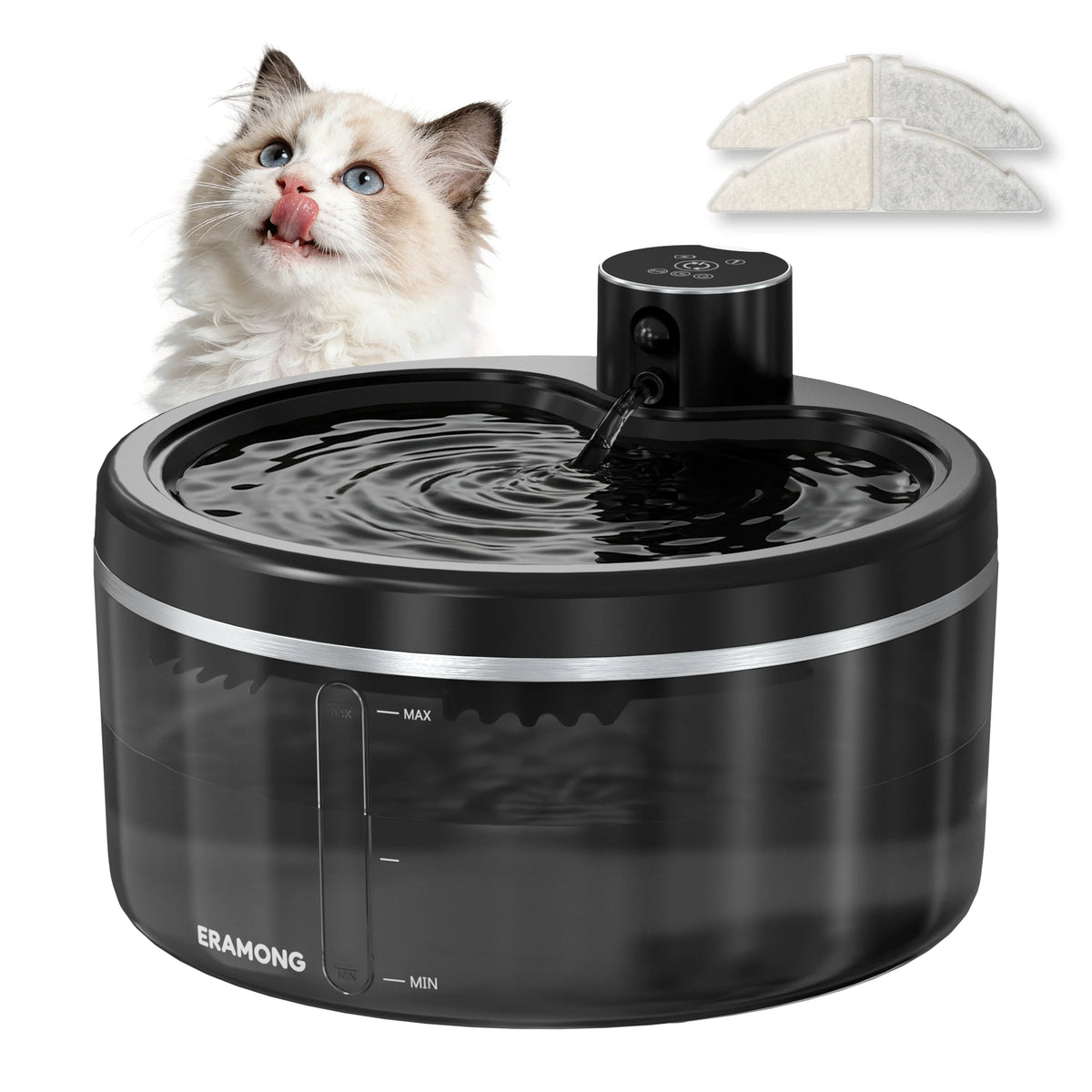 ERAMONG Wireless Intelligent Cat Water Fountain With Auto Sensor