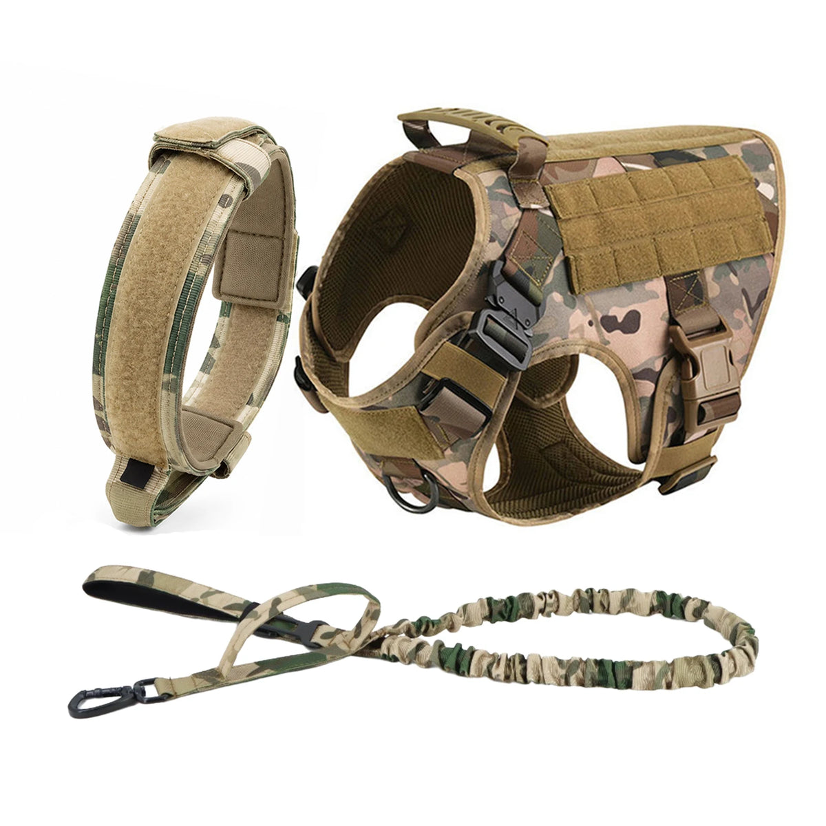 PETRAVEL Tactical Dog Harness With Padded Quick Release Vest