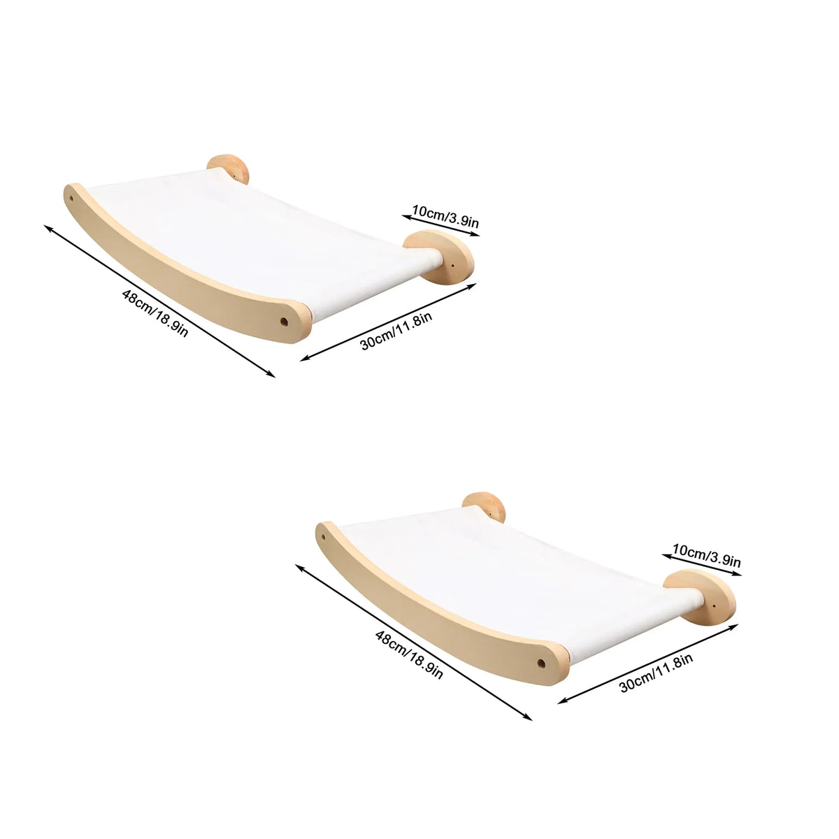CWV Wall Mounted Cat Hammock With Sisal Rope Climbing Shelf