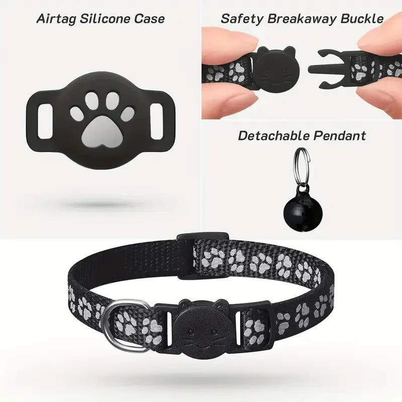 Reflective Waterproof Anti Lost Cat Collar For Apple AirTag