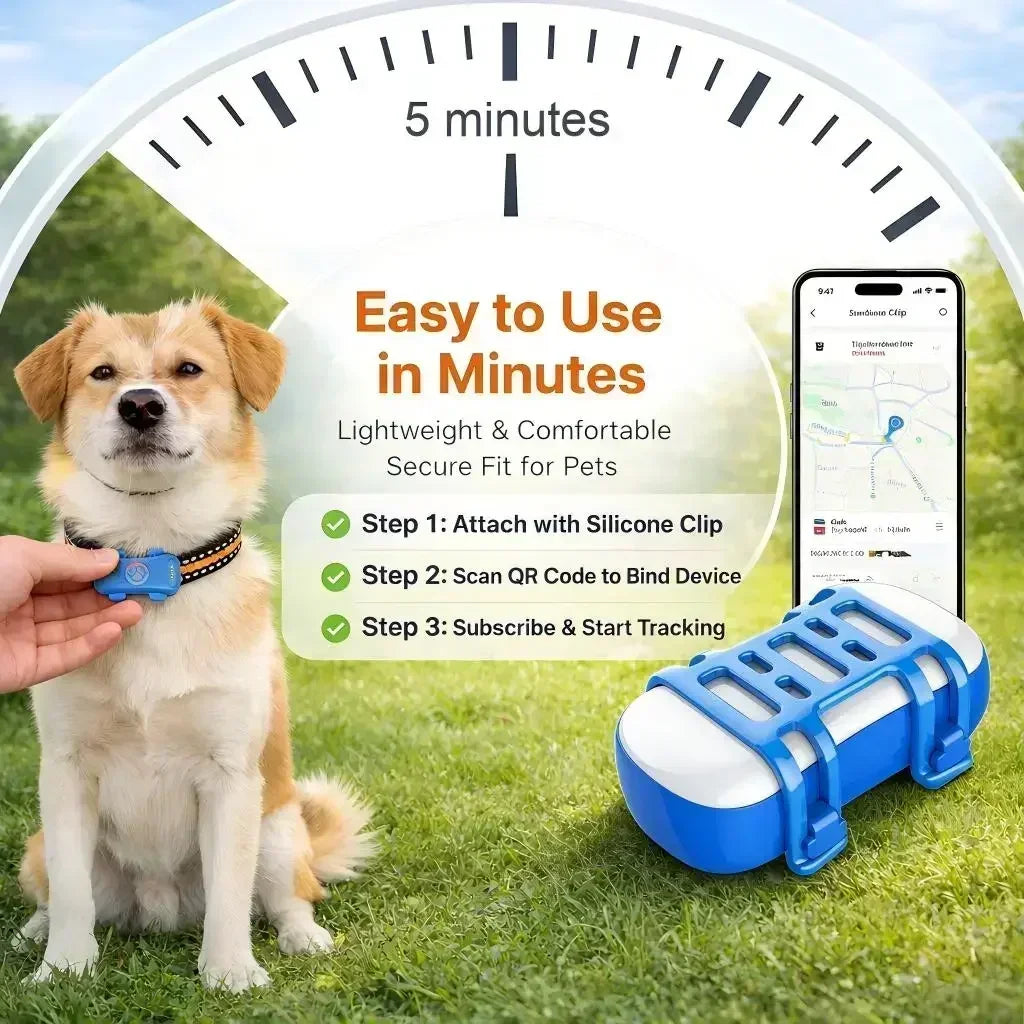 Wanwaytech GPS Pet Tracker With Real Time Tracking And Waterproof