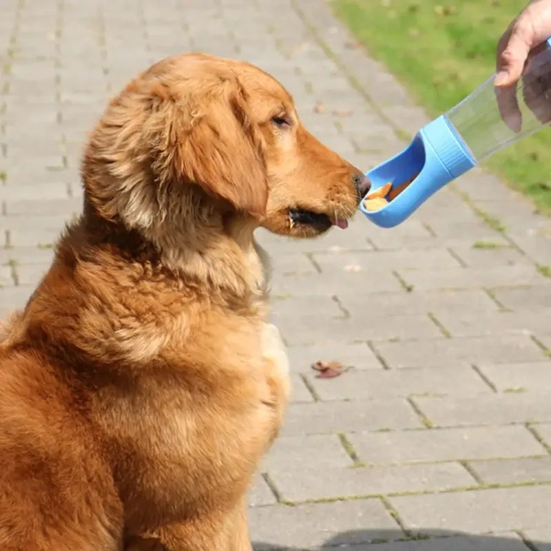 Portable Dog Water Bottle and Food Container Travel Dispenser Bowl