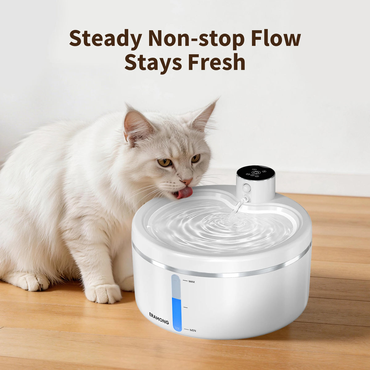 ERAMONG Wireless Intelligent Cat Water Fountain With Auto Sensor