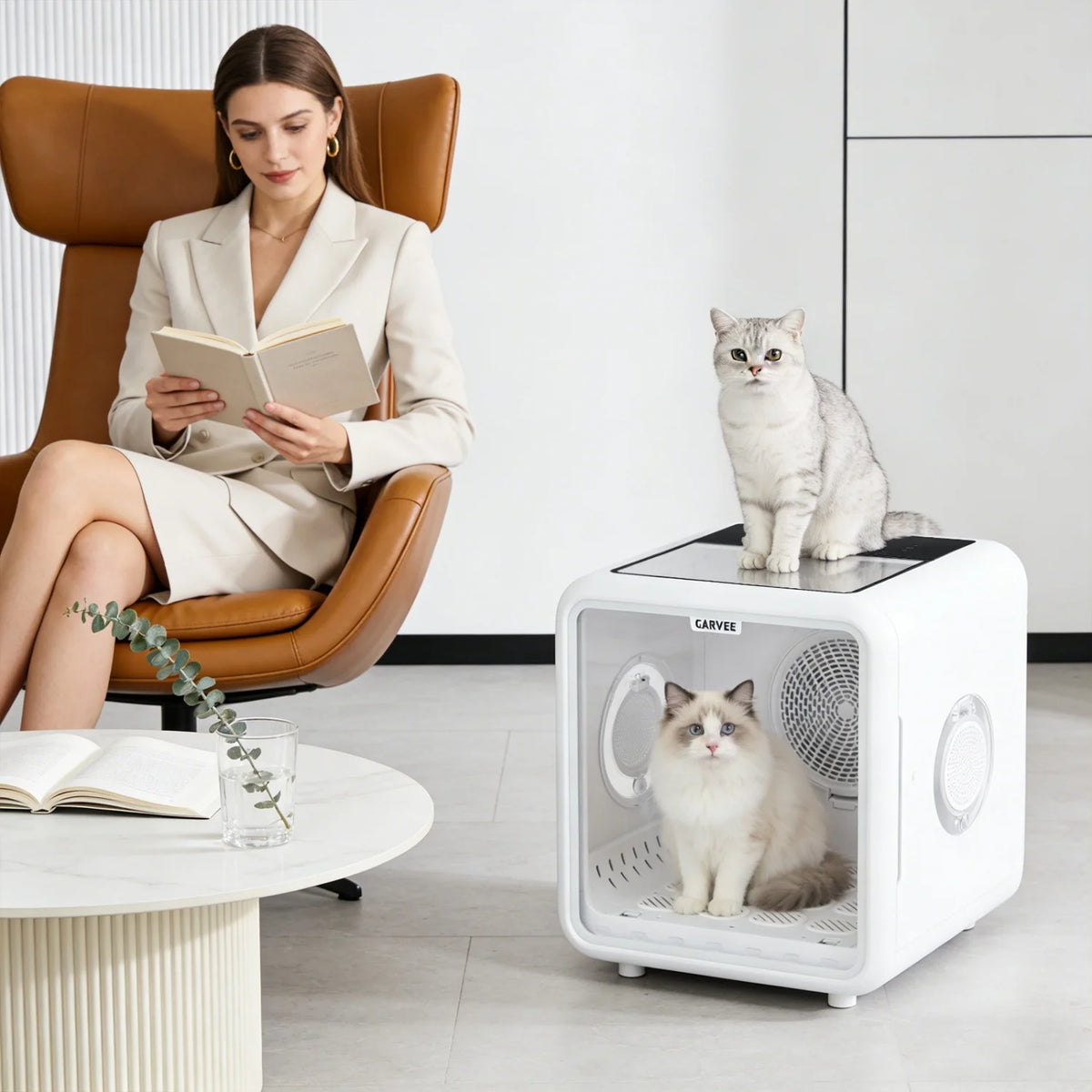HiMISS Automatic Pet Grooming Drying Box 360 Degree Airflow