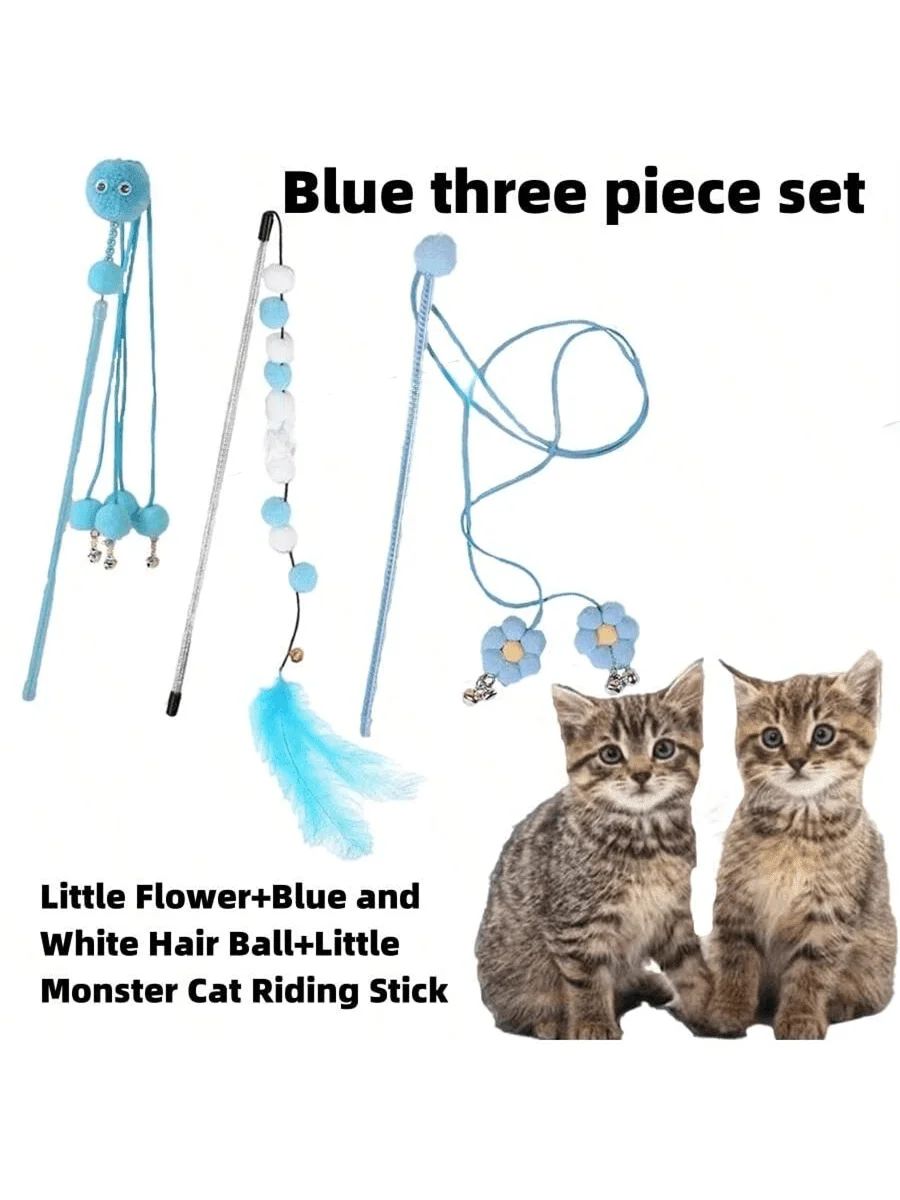 Elegant Fairy Cat Teaser Wand With Soft Fleece Feathers