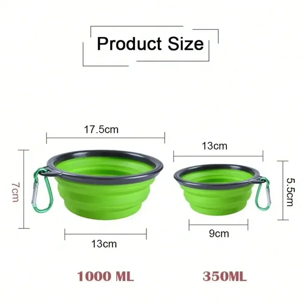 Folding Portable Dog Feeder And Water Dispenser For Travel