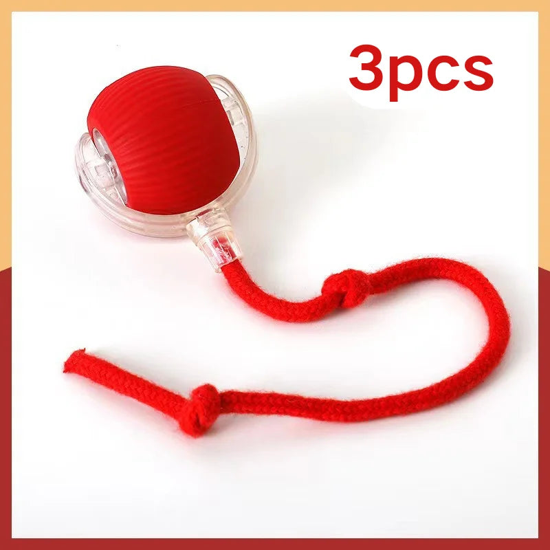 Automatic Cat Rolling Ball Interactive LED Rechargeable Self Play Toy