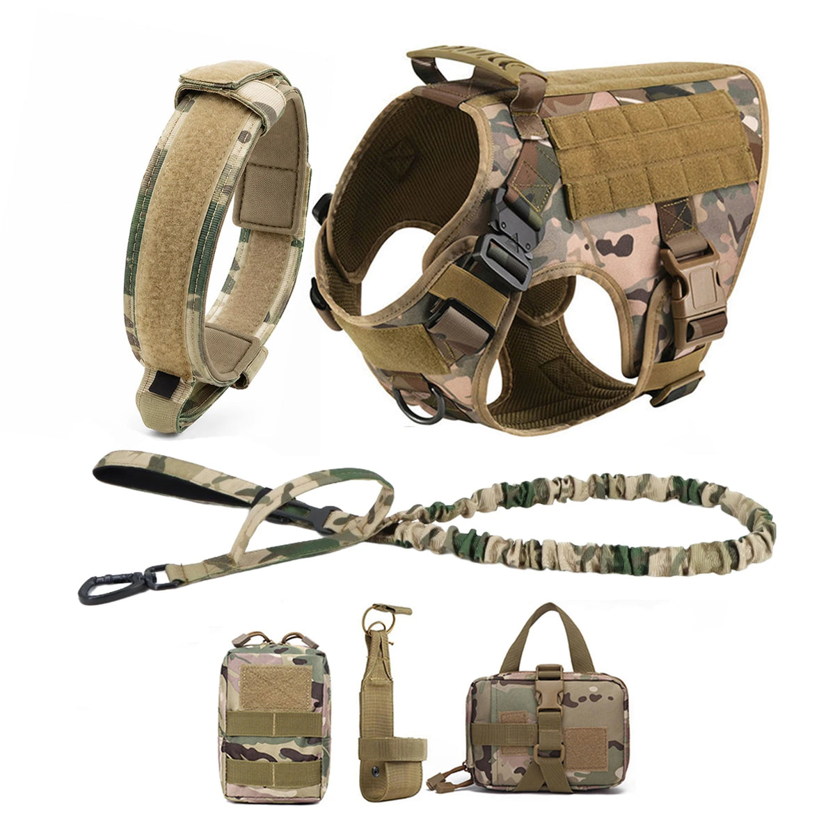 PETRAVEL Tactical Dog Harness With Padded Quick Release Vest