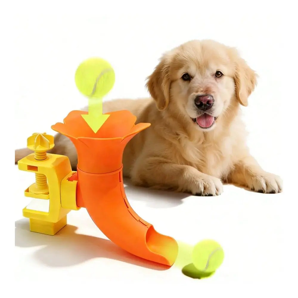 Adjustable Indoor Dog Ball Launcher With Tennis Ball Toy
