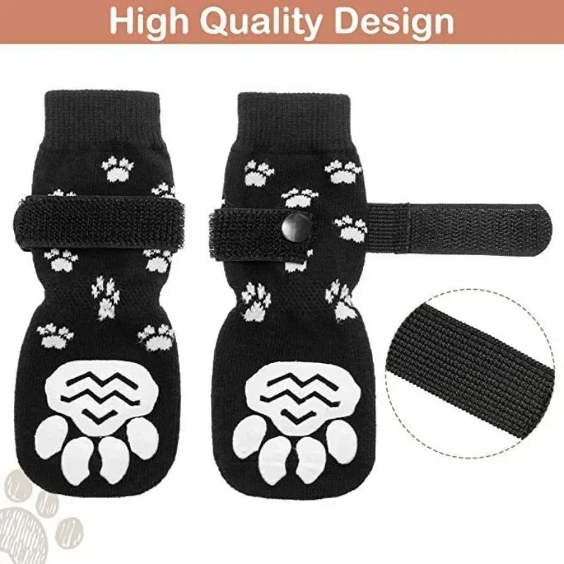 Premium Non Slip Dog Socks With Soft Cotton Paw Guards