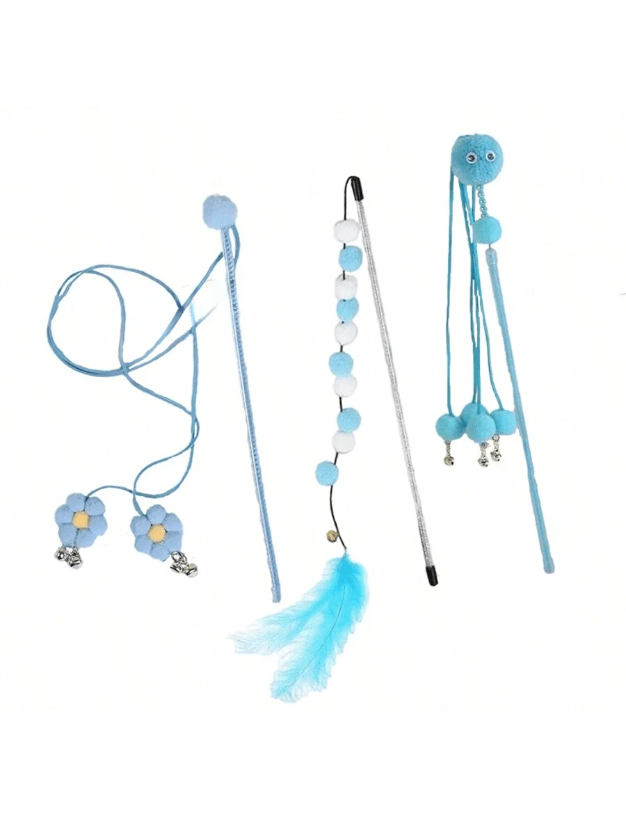 Elegant Fairy Cat Teaser Wand With Soft Fleece Feathers