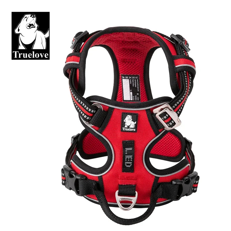 Truelove Reflective Nylon Dog Harness No Pull Adjustable Vest Walking