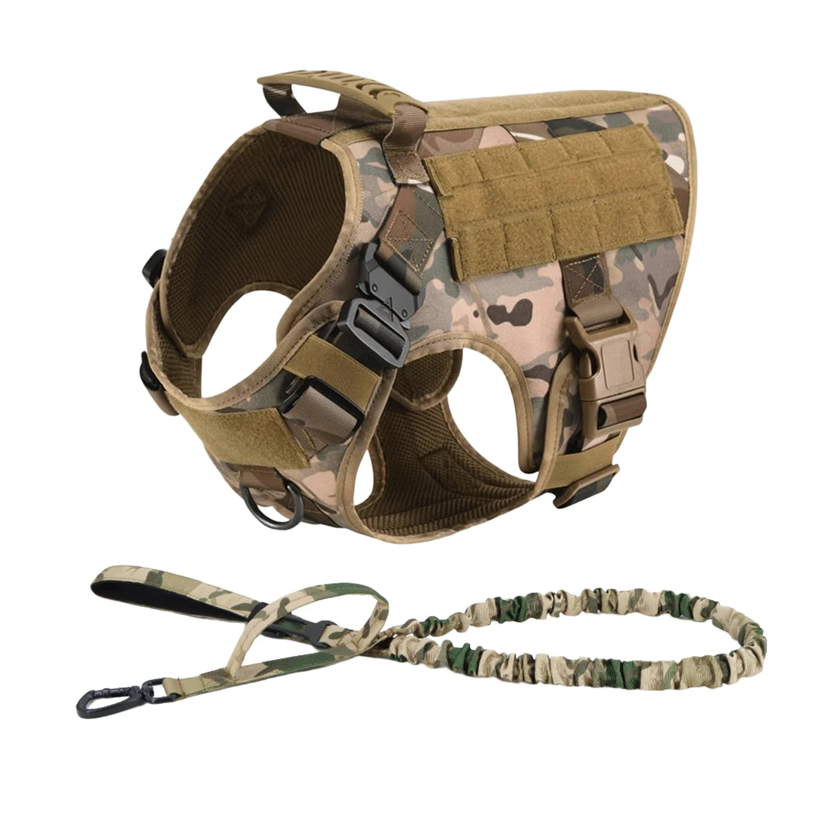 PETRAVEL Tactical Dog Harness With Padded Quick Release Vest