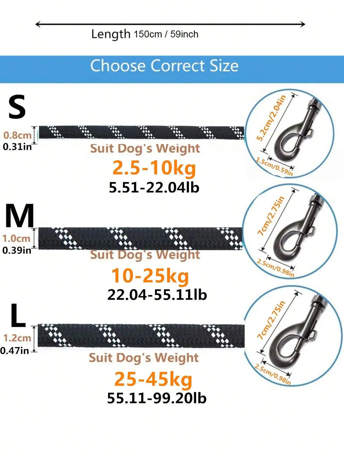 Reflective Nylon Dog Leash With Foam Handle For Secure Walking