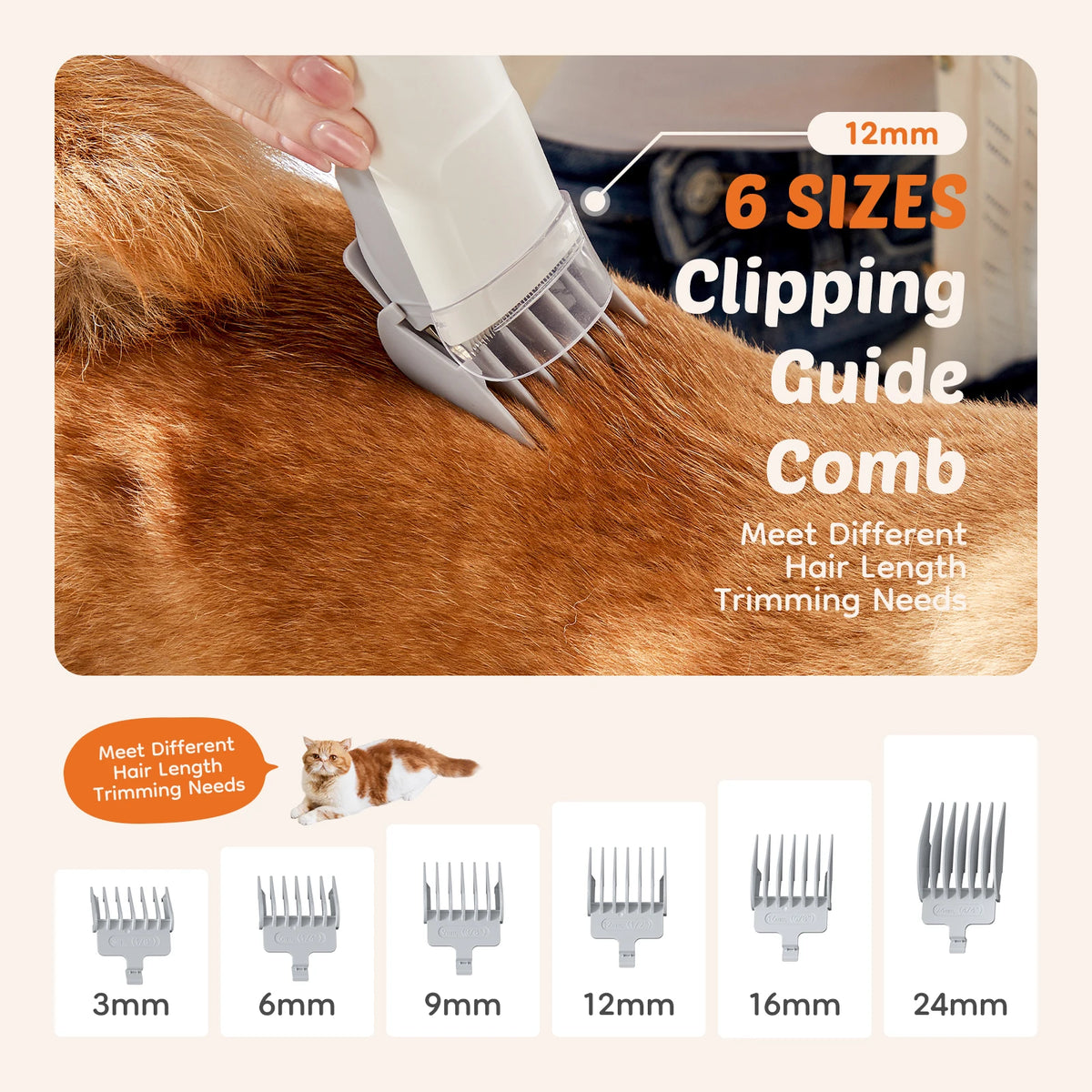 Professional Pet Grooming Vacuum Kit With Low Noise Clippers