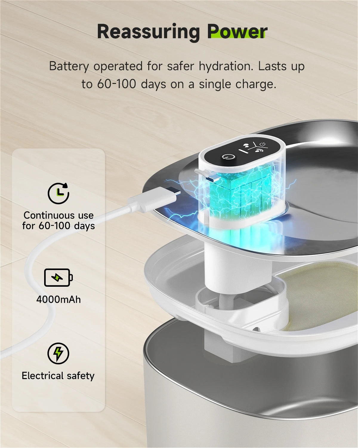 APETDOLA Wireless Auto Sensor Pet Water Drinking Fountain