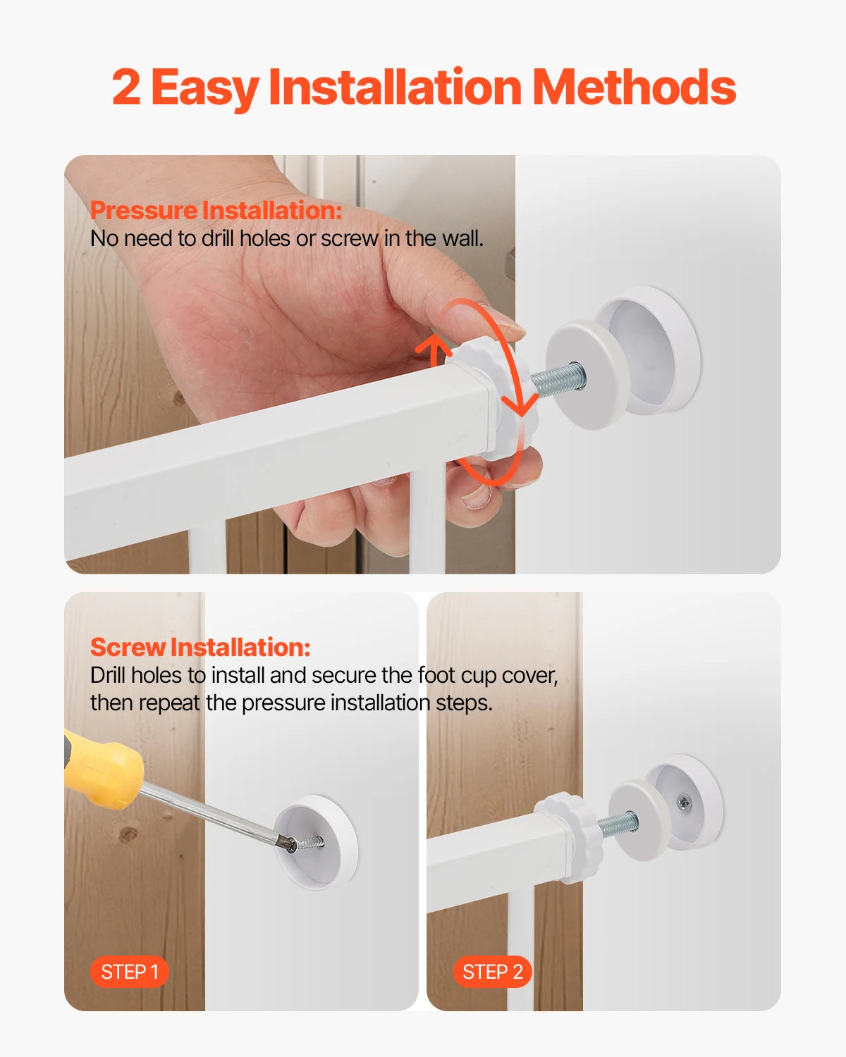 SucceBuy Pressure Mount Baby And Pet Walk Through Safety Gate