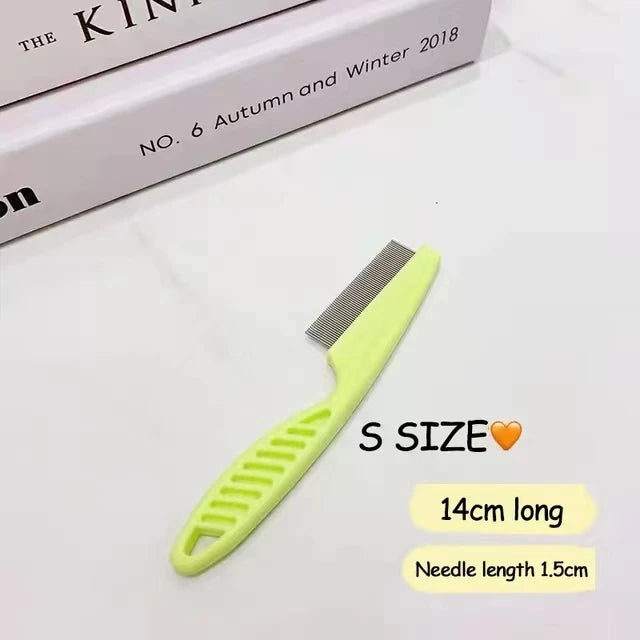 Pet Hair Shedding Comb Stainless Steel Flea Grooming Brush