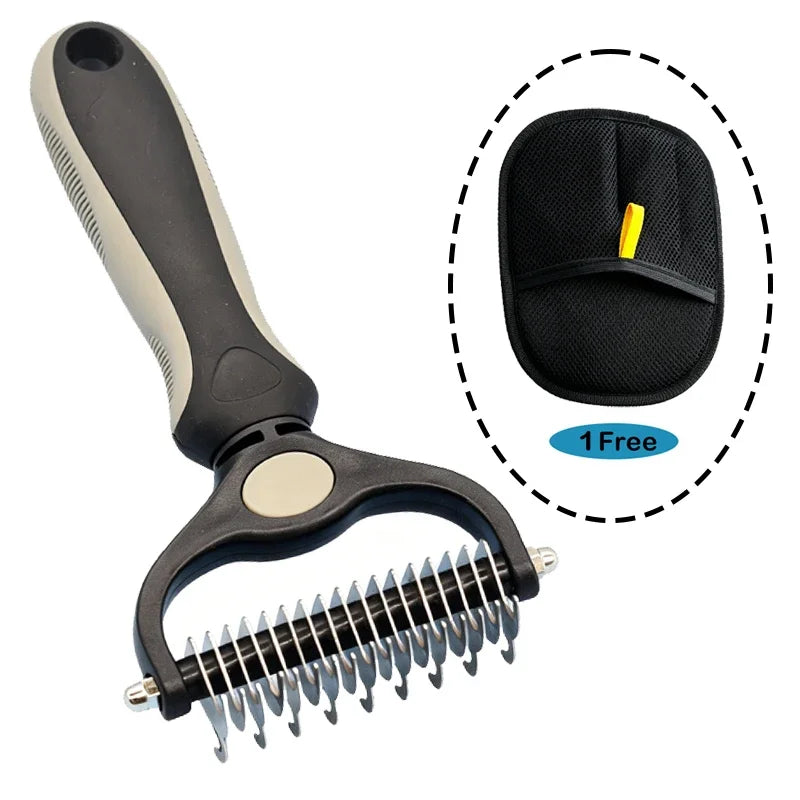 Two-Sided Pet Grooming Comb And Brush For Dogs And Cats