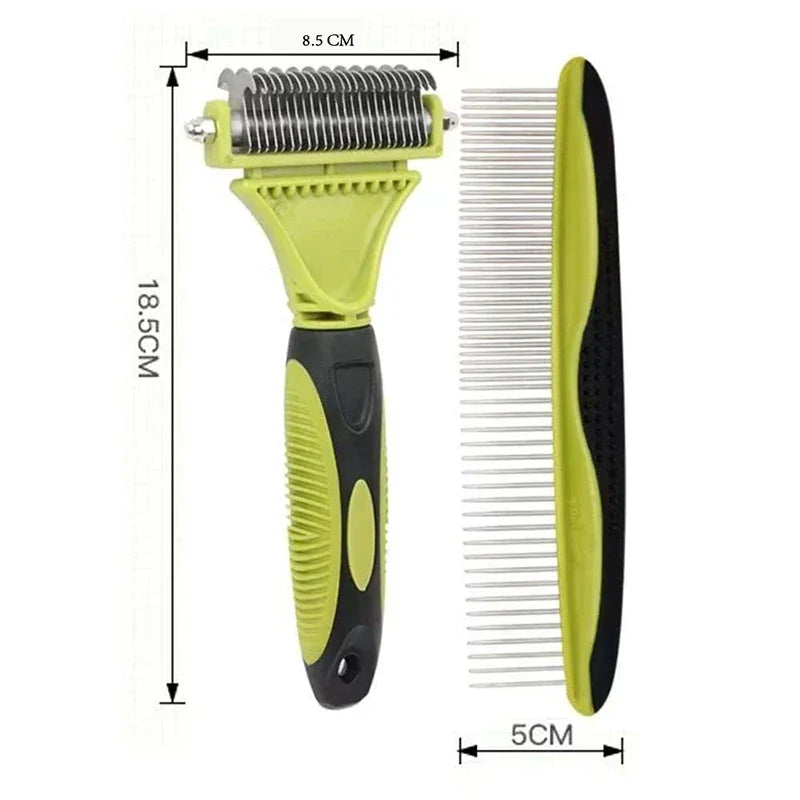 Two-Sided Pet Grooming Comb And Brush For Dogs And Cats