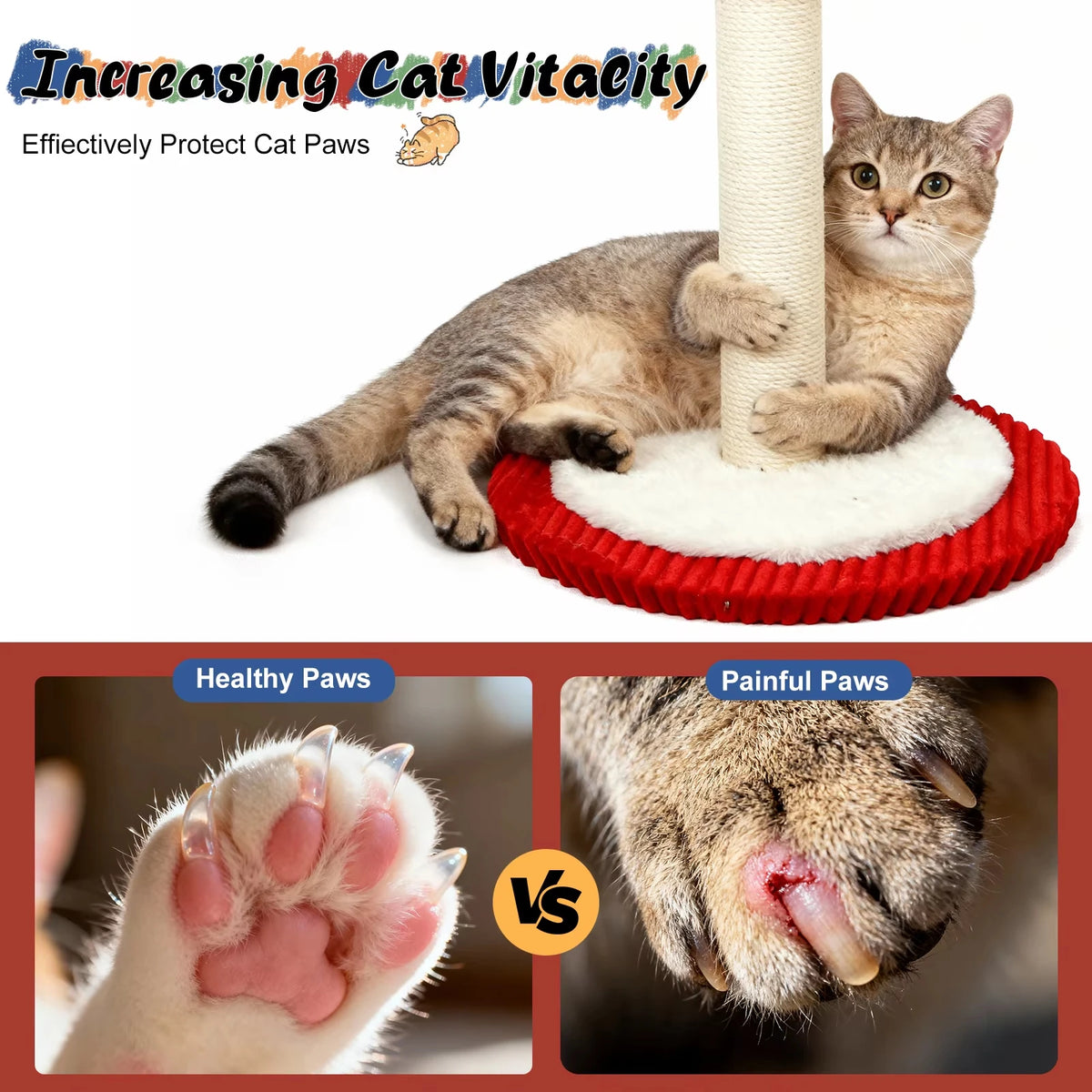 CWV Carousel Cat Tree With Rotating Feathers Interactive Scratching Post