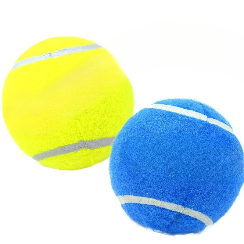 Squeaky Tennis Ball Dog Toy Two Pack For Interactive Play